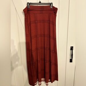 LuLaRoe brick red maxi skirt. XL